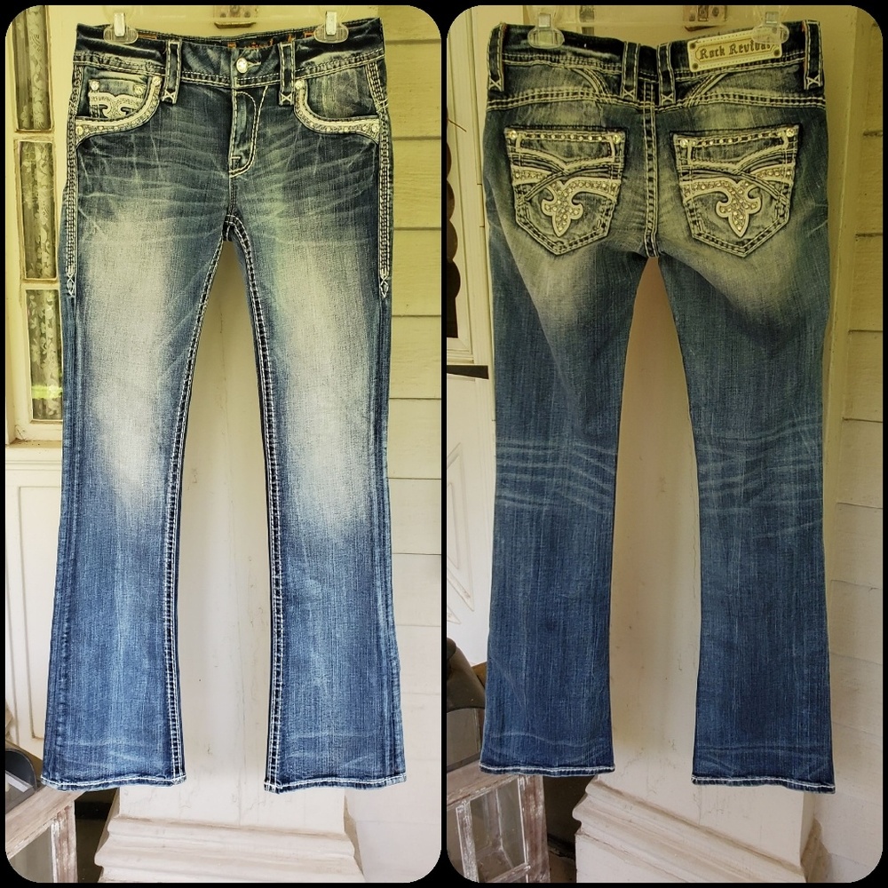 ποΈ Rock Revival PRISCILLA boot cut Jeans - Picture 5 of 8